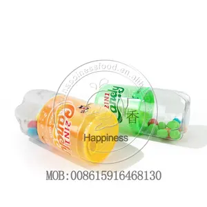 Botol Minum Permen Puting dengan Permen Bulat