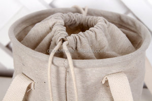 Nuevo bolso de compras de algodón de lona de color sólido ecológico impreso personalizado bolsa de compras de lona con cordón - Product Image 4