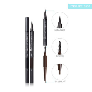 Menow E407 OEM/ODM Marque Privée Crayon Double Tête Imperméable Multifonctionnel pour Eyeliner + <span class=keywords><strong>Sourcils</strong></span> + Brosse Cosmétiques de Beauté pour les Yeux - Product Image 4