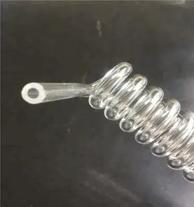 Custom fused silica clear spiral quartz tube/cilo pipe for heating