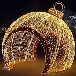 Lớn Ngoài Trời Holiday Lights Thương Mại Lớp Giáng Sinh Lights Hiển Thị Khổng Lồ Ngoài Trời Thắp Sáng Đi Bộ Qua Trang Trí Giáng Sinh Bauble