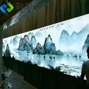 ZHIHAI UV print pvc film canvas coperto dimmerabile art led mini photo fabric cinematic light box