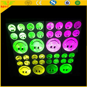 Maßgeschneiderte wasserdichte glow in <span class=keywords><strong>the</strong></span> dark emoji decor aufkleber für kinder und bike scary reflektierende aufkleber - Product Image 1