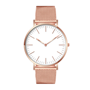 Orologi da <span class=keywords><strong>Uomo</strong></span> Personalizzati con Logo, Cinturino in Maglia <span class=keywords><strong>d</strong></span>'<span class=keywords><strong>Acciaio</strong></span> Inossidabile Nero Puro, Movimento al Quarzo Giapponese OEM - Product Image 2