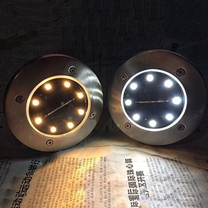 LED Solar <strong>Ground</strong> <strong>Lights</strong> <strong>for</strong> Outdoor Garden <strong>for</strong> Pathway Driveway Lawn Walkway Disk Underground Lighting with IP65 Rating - Product Image 1