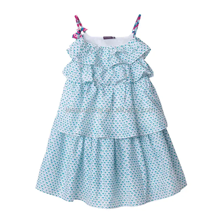 Lee sourcing Baby Mädchen geschichtete Weste Prinzessin Kleider Kind abgestufte Phantasie Baumwolle Kleid Mädchen Kleid