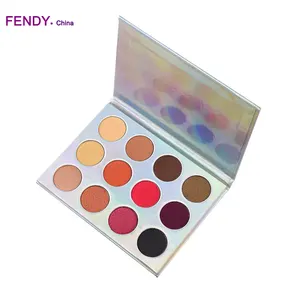 Palette de fard à paupières holographique bricolage en gros 12 produits de beauté de couleur