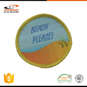 Corte láser apliques etiqueta de tela parche tejido - Product Image 3
