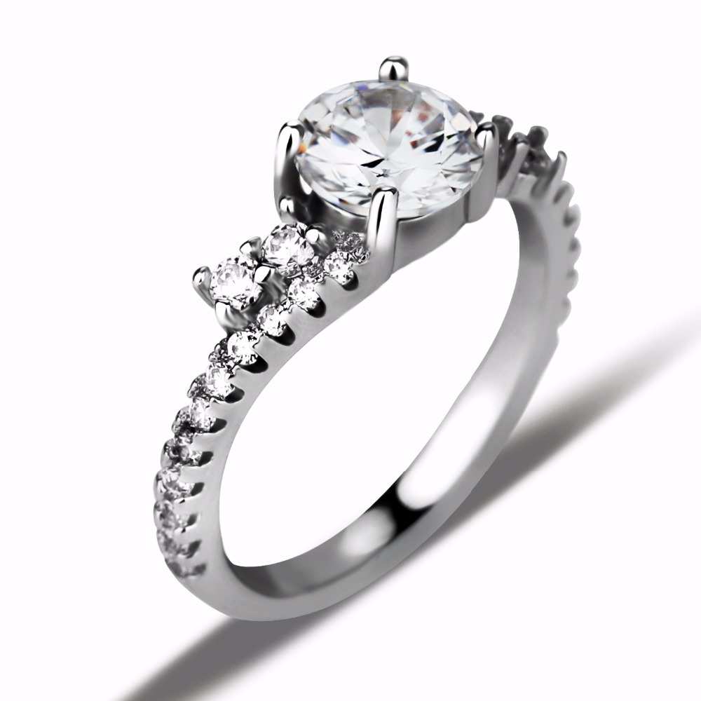 925 Cz Fashion Ring Sieraden Vrouwen Vinger Ringen Gratis Grootte Verstelbare 925 Zilveren Paar Ring