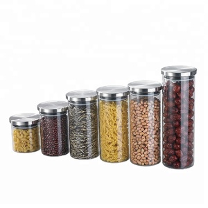Wholesale Large Capacity Unique Round Sealed Glass Food Storage Jar With Lid