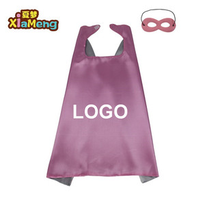 Costume avec logo imprimé en satin pour enfants, double couche, personnalisé, <span class=keywords><strong>super</strong></span> héros, 70x70cm, 10 pièces - Product Image 3