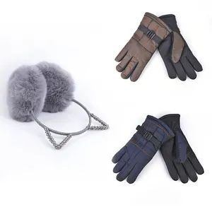 Bộ Mũ Và Khăn Choàng Mùa Đông Earmuff Mùa Đông Bán Hàng Tại Nhà Máy Trung Quốc