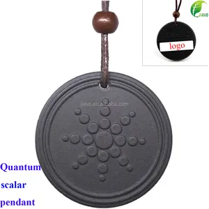 Pendentif motif de tournesol en pierre de lave naturelle, écaille Quantum, énergétique, avec 6000 à 7000 ions, livraison gratuite