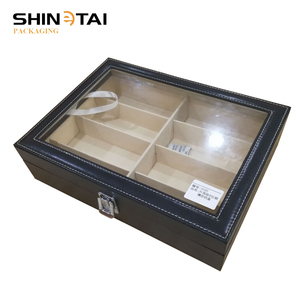 Bán Buôn Tốt Nhất Tùy Chỉnh Thiết Kế 4*2 Slots PU Da Sunglass Hộp Hiển Thị - Product Image 3