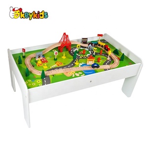 Nuovo arrivo dei <span class=keywords><strong>bambini</strong></span> educativi di legno 60PCS pista del <span class=keywords><strong>treno</strong></span> W04C175C da tavolo per il commercio all'ingrosso - Product Image 1