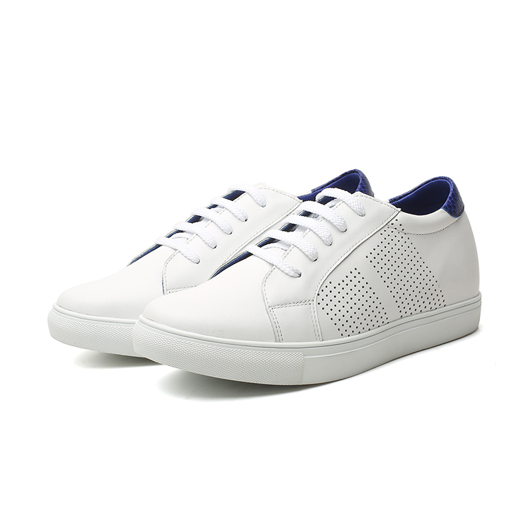 Calto Мужская невидимая увеличивающая рост обувь, оптовая продажа с завода, Мужская увеличивающая рост спортивная обувь на шнуровке, Белая обувь