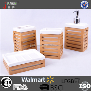 Artículos <span class=keywords><strong>para</strong></span> el hogar Madera <span class=keywords><strong>de</strong></span> bambú natural 6 piezas Juego <span class=keywords><strong>de</strong></span> <span class=keywords><strong>accesorios</strong></span> <span class=keywords><strong>de</strong></span> baño <span class=keywords><strong>de</strong></span> cerámica <span class=keywords><strong>para</strong></span> decoración del hogar - Product Image 5