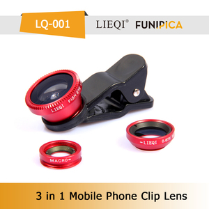 Lieqi LQ-001 visuelle 0.67x <span class=keywords><strong>grand</strong></span> <span class=keywords><strong>angle</strong></span> + <span class=keywords><strong>macro</strong></span> + fish eye lentille de caméra lens cover pour téléphone mobile / nokia / Samsung - Product Image 4