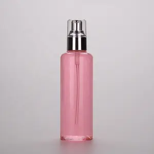 Frasco de plástico transparente vazio, recipiente em spray para pet recipiente de beleza fino de plástico do corpo do animal de estimação