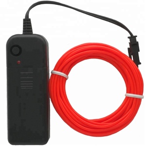 Venta al por mayor luz intermitente 2,3 MM 3m EL cable con paquete de batería (10 colores para seleccionar) - Product Image 3