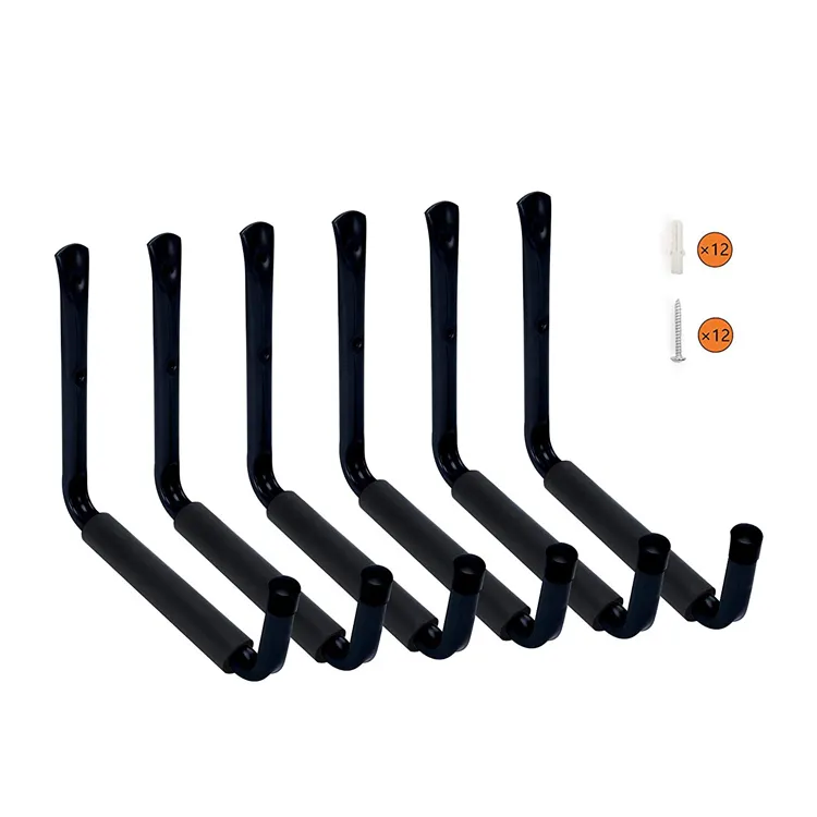 Customized Heavy Duty 9" Arm Large Indoor Outdoor Storage Hooks Hangers with EVA Protector