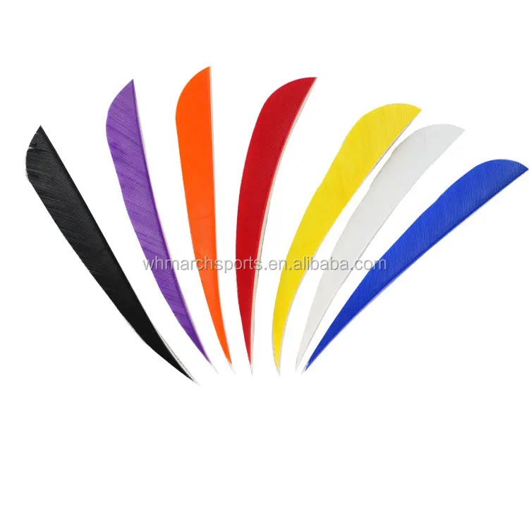 Марта спортивные Оптовая поставка лопасти, красного, зеленого, оранжевого цвета, белый, фиолетовый, 5 дюймов щит Флетч из страусиных перьев для стрелка