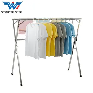 Cheap Adjustable Standing Drying Clothes Rack Clothing Hanger Quilt Drying Racks For Towel Baby Clothes