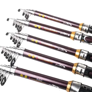 Hengjia telescopic spining fishing rod 2.1m 2.4m 2.7m 3m 3.6m Carbon fiber fishing pole