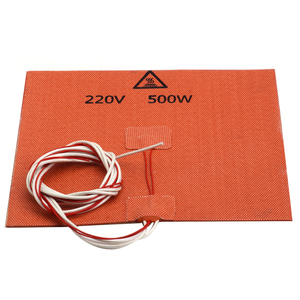 De silicona de 200X200mm 220 V 500 W con termistor y 3 M adhesivo para cubo <span class=keywords><strong>Prusa</strong></span> <span class=keywords><strong>i3</strong></span> 3D impresora de calor del calentador de cama - Product Image 3