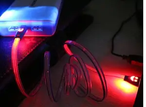 Led usb-kabel mit einem Lächeln synchronisieren und aufladen led micro usb-kabel mit led-licht