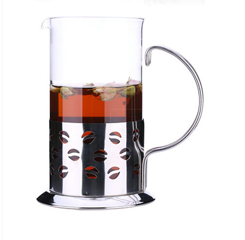 KC-09666 12oz Stainless Steel French Press Coffee Maker, Great for Brewing Coffee and Tea, 3 cup, Nickel