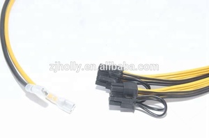 Dual PCI-E <span class=keywords><strong>8</strong></span> <span class=keywords><strong>PIN</strong></span> 6 + 2 <span class=keywords><strong>PIN</strong></span>, <span class=keywords><strong>สาย</strong></span>ไฟแยก <span class=keywords><strong>PCIe</strong></span> กับขั้วจอบสำหรับ12AWG เหรียญ + 16AWG 50 + 20ซม. สำหรับใช้ในคอมพิวเตอร์ - Product Image 4