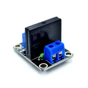 DC 5V 1 Channel Low Level Trigger Solid State Relay Module Board with Resistive Fuse 240V 2A 1 Way Solid State Relay