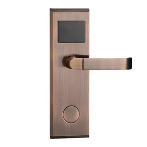 Stainless Steel Keyless Electronic Door Lock Hotel Card Key Lock System RFID Hotel Card Reader Door Lock With Key And Card