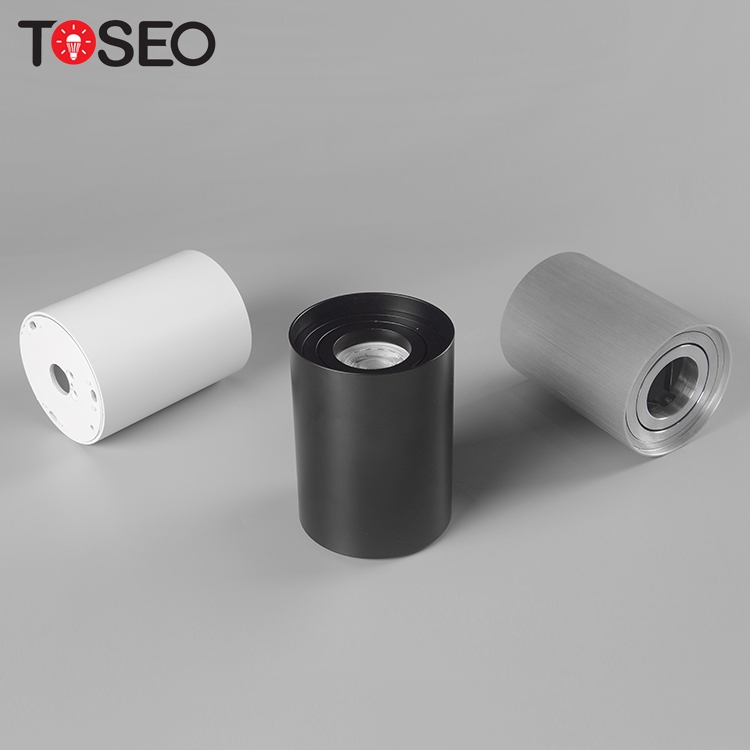 Adjustable Surface Mounted Downlight Cylinder 6watt 7watt Black Ceiling Spotlights