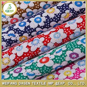 China fornecedor polyster impresso escovado design floral tecido têxtil de casa