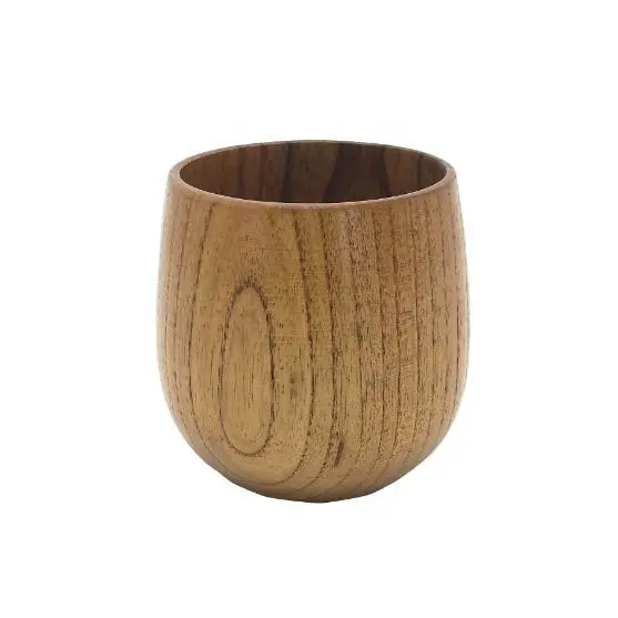 Natural good quality custom logo wooden cup wooden coffee cup wooden beer cup