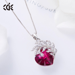 Delle donne Gemma E Dei Monili Pendent <span class=keywords><strong>Rubino</strong></span> <span class=keywords><strong>Collana</strong></span> di Pietra - Product Image 3