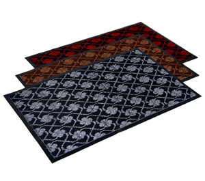 Antideslizante CLOVER jacquard Pvc alfombra puerta de entrada estera - Product Image 1