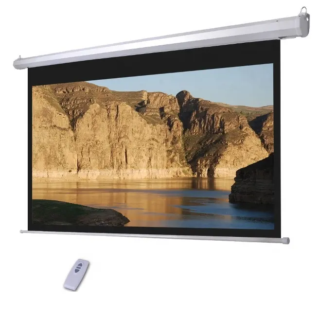 SMX screen 120 Inch 16:9 Electric Tab-tension Projection Screen for Home Cinema projector Matte White