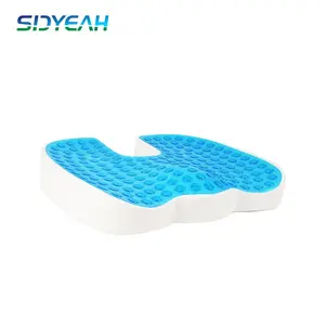 Non-slip Bottom Orthopedic Coccyx Seat Cushion Office chair pad or Outdoor Wheelchair Car Memory Foam Cooling Gel Seat Cushion