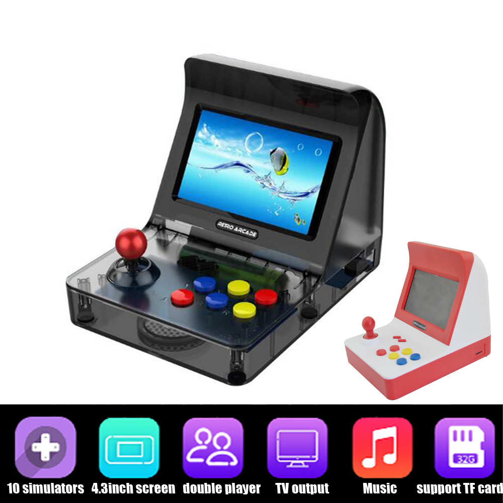 ポータブルレトロミニハンドヘルドゲームコンソール4.3インチ