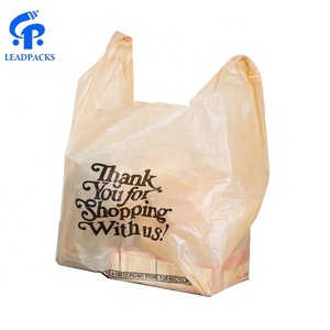 Wholesale Degradable T Shirt Supermarket Shopping Plastic Bag <strong>Custom</strong>