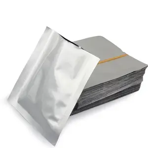 Color de plata sellada al vacío bolsa de papel de aluminio bolsas de embalaje de alimentos