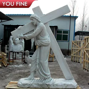 Lebensgroße christlich-katholische Kirche Berühmte Skulpturen kreuze und Kruzifixe mit Jesus-Statue