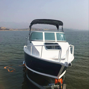 <span class=keywords><strong>Alluminio</strong></span> Cuddy Metà Cabina <span class=keywords><strong>Barca</strong></span> con <span class=keywords><strong>Pieghevole</strong></span> Bimini e Motore - Product Image 3