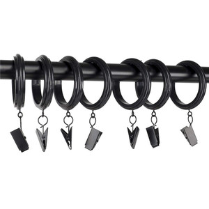 Anneaux de rideau de douche magnétiques réglables avec clips et crochet, anneaux de rideau de douche - Product Image 1