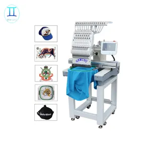 flat embroidery machine 1 head for cap/T shirt/cording/sequin/beads big/lager working area