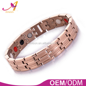 Titanio Puro Doble Fila 4 en 1 Elementos Energéticos <span class=keywords><strong>Beneficios</strong></span> para La Salud del Hombre de Titanio Pulsera Magnética - Product Image 1