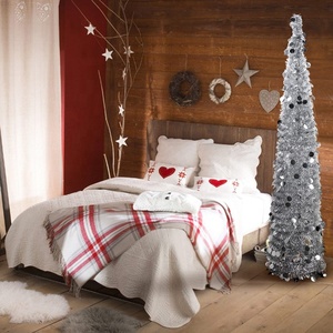 Nuovi prodotti per 2024 pieghevole Pop Up artificiale decorativo argento albero di natale - Product Image 4